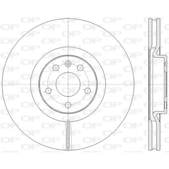 Jeu de 2 disques de frein avant OPEN PARTS OEM 31471752