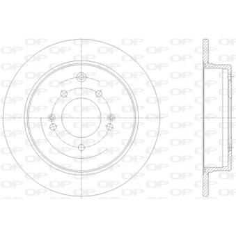 Jeu de 2 disques de frein arrière OPEN PARTS OEM 58411D7000