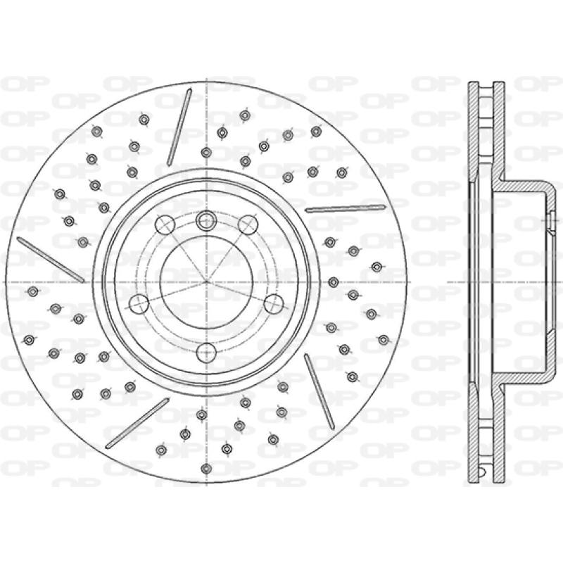 Jeu de 2 disques de frein avant OPEN PARTS BDR2840.20 - Visuel 1