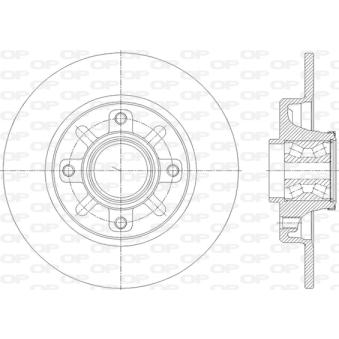 Jeu de 2 disques de frein arrière OPEN PARTS BDR2841.30 pour VOLKSWAGEN GOLF 1.2 THP - 110cv