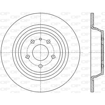 Jeu de 2 disques de frein arrière OPEN PARTS OEM GV612A315AA