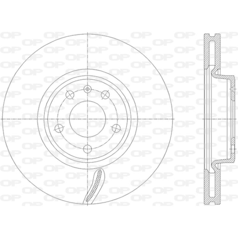 Jeu de 2 disques de frein avant OPEN PARTS BDR2843.20 - Visuel 1