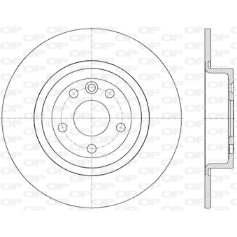 Jeu de 2 disques de frein arrière OPEN PARTS [BDR2844.10]