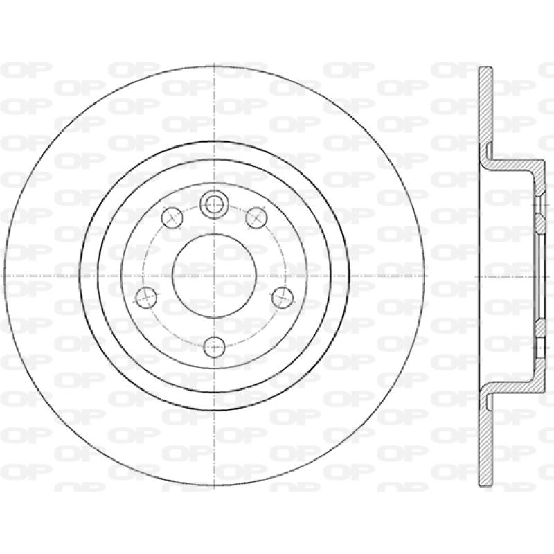Jeu de 2 disques de frein arrière OPEN PARTS BDR2844.10 - Visuel 1