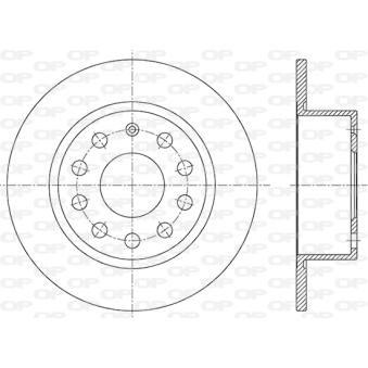 Jeu de 2 disques de frein arrière OPEN PARTS OEM 5Q0615601C