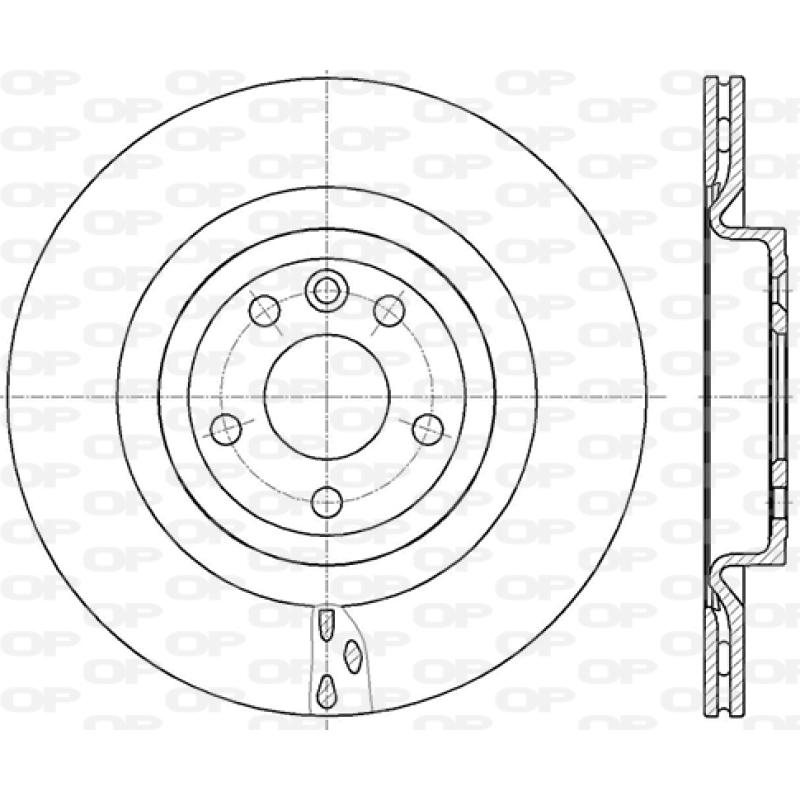 Jeu de 2 disques de frein arrière OPEN PARTS BDR2854.20 - Visuel 1