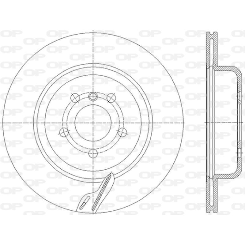 Disque de frein arrière gauche OPEN PARTS BDR2859.20 - Visuel 1