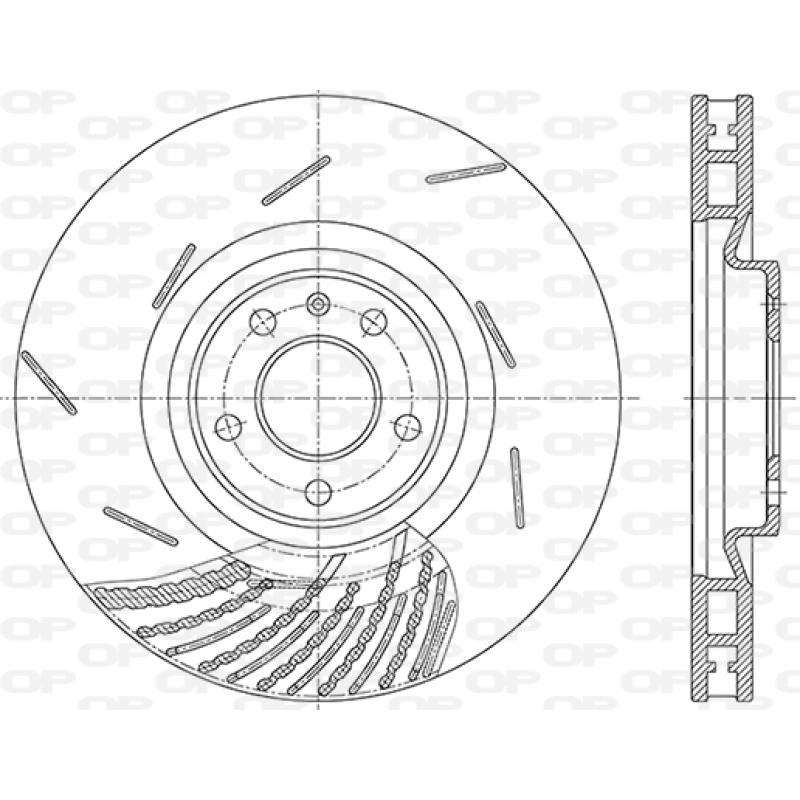 Disque de frein avant droit OPEN PARTS BDR2864.20 - Visuel 1