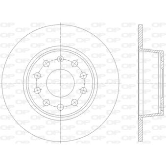Jeu de 2 disques de frein arrière OPEN PARTS OEM 5Q0615601