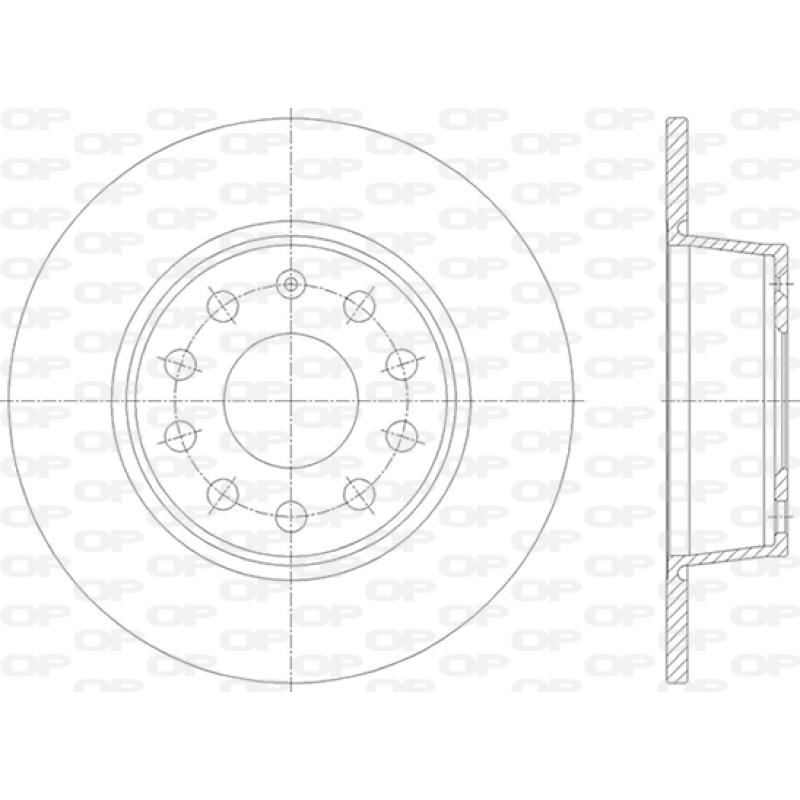 Jeu de 2 disques de frein arrière OPEN PARTS BDR2865.10 - Visuel 1