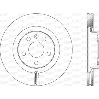 Jeu de 2 disques de frein avant OPEN PARTS OEM 32300121