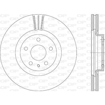 Jeu de 2 disques de frein avant OPEN PARTS OEM DG9Z1125D