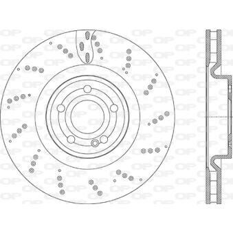 Jeu de 2 disques de frein avant OPEN PARTS BDR2969.20 pour MERCEDES-BENZ GLA GLA 220 d - 190cv