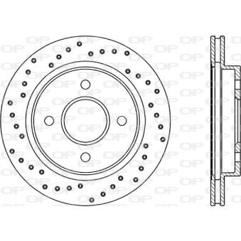 Jeu de 2 disques de frein arrière OPEN PARTS OEM 5026786