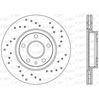 Jeu de 2 disques de frein avant OPEN PARTS OEM 46425960