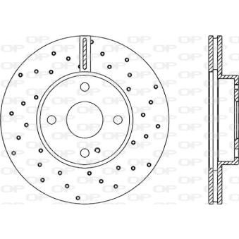 Jeu de 2 disques de frein avant OPEN PARTS OEM N0263325X