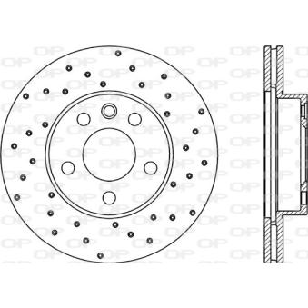 Jeu de 2 disques de frein avant OPEN PARTS OEM 701615301F