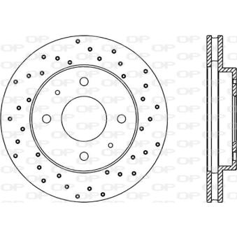 Jeu de 2 disques de frein avant OPEN PARTS OEM MR475330