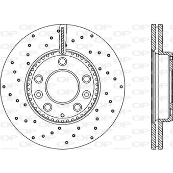 Jeu de 2 disques de frein avant OPEN PARTS BDRS2135.25 pour MAZDA 6 2.0 DI - 121cv