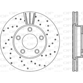 Jeu de 2 disques de frein avant OPEN PARTS OEM C24Y3325XC9A