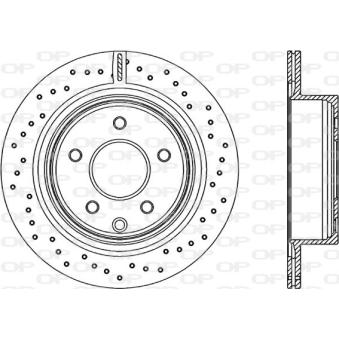 Jeu de 2 disques de frein arrière OPEN PARTS OEM 432063NL0A