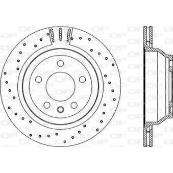 Jeu de 2 disques de frein arrière OPEN PARTS OEM 7L6615601E