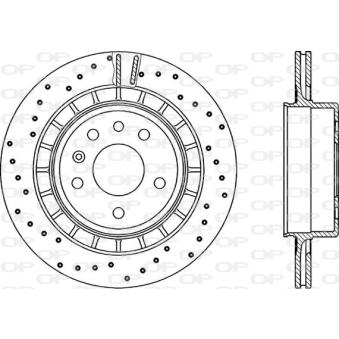 Jeu de 2 disques de frein arrière OPEN PARTS OEM 5232698