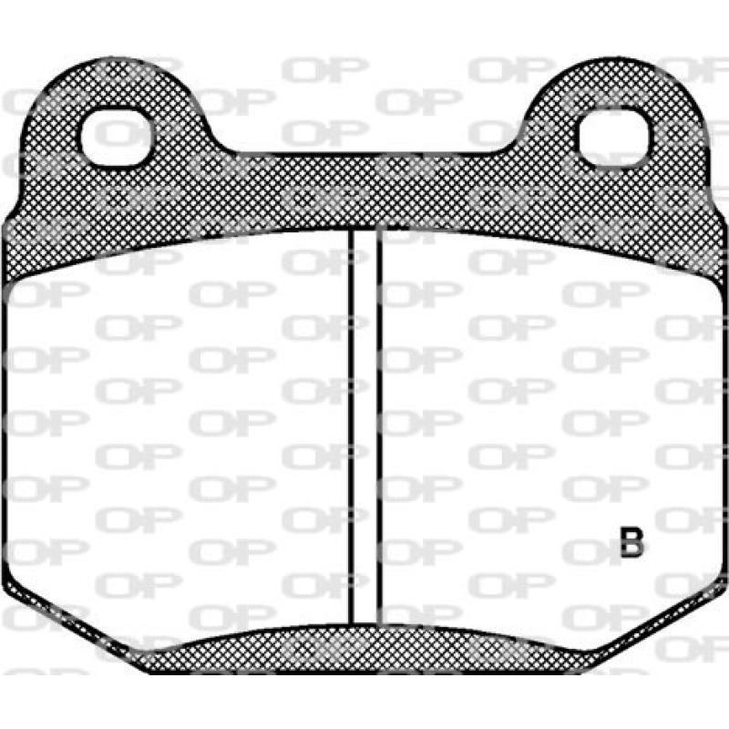 Jeu de 4 plaquettes de frein arrière OPEN PARTS BPA0014.01 - Visuel 2