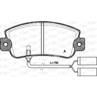 Jeu de 4 plaquettes de frein avant OPEN PARTS [BPA0025.22]