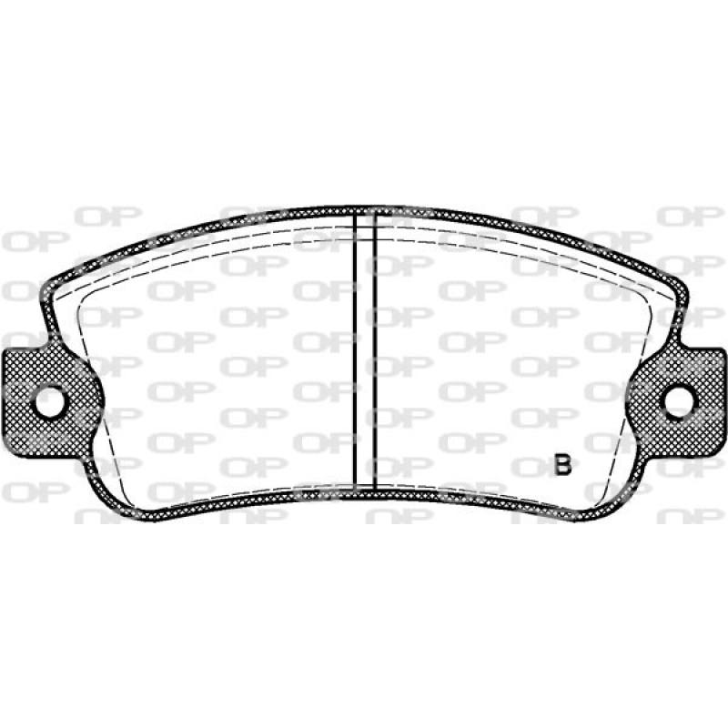 Jeu de 4 plaquettes de frein avant OPEN PARTS BPA0025.22 - Visuel 2