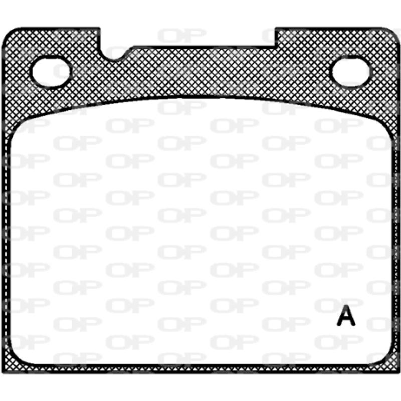Jeu de 4 plaquettes de frein arrière OPEN PARTS BPA0039.30 - Visuel 1