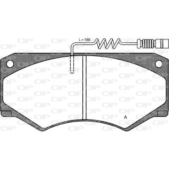 Jeu de 4 plaquettes de frein avant OPEN PARTS OEM 6014210208