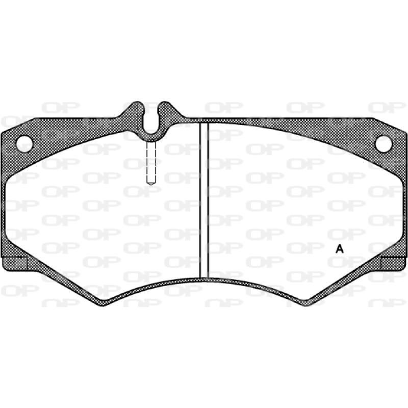 Jeu de 4 plaquettes de frein avant OPEN PARTS BPA0047.30 - Visuel 1