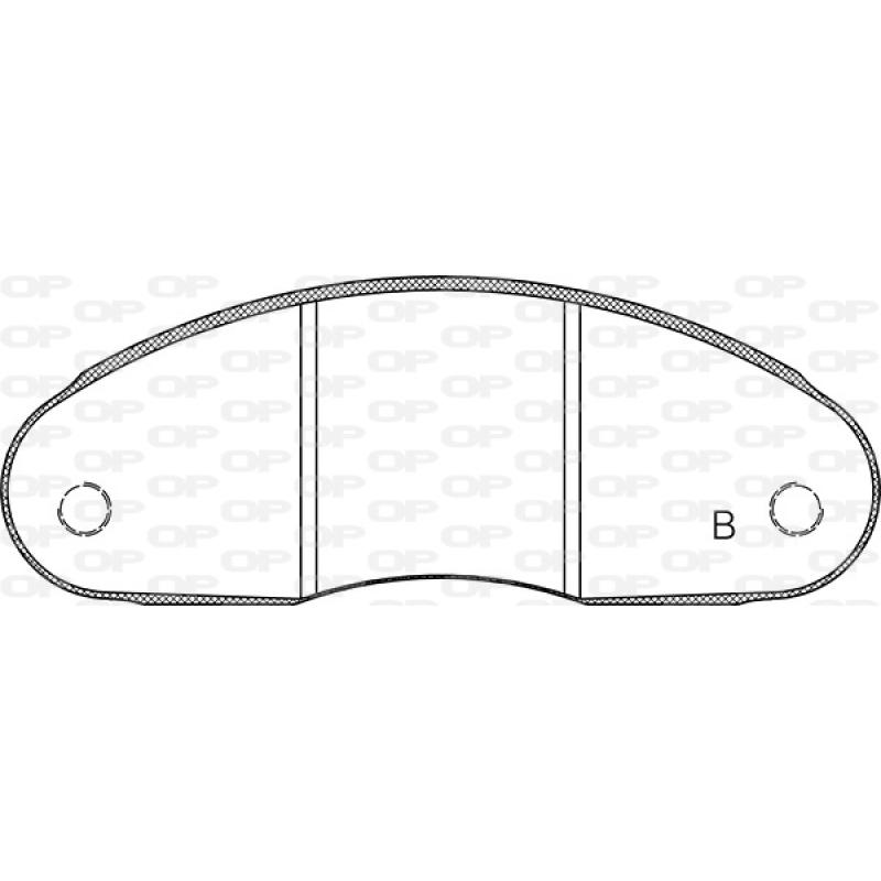 Jeu de 4 plaquettes de frein avant OPEN PARTS BPA0048.02 - Visuel 2