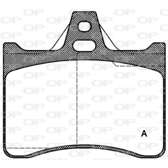 Jeu de 4 plaquettes de frein arrière OPEN PARTS OEM 95624482