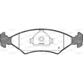 Jeu de 4 plaquettes de frein avant OPEN PARTS OEM 6147496