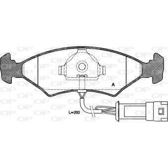 Jeu de 4 plaquettes de frein avant OPEN PARTS OEM 6511773