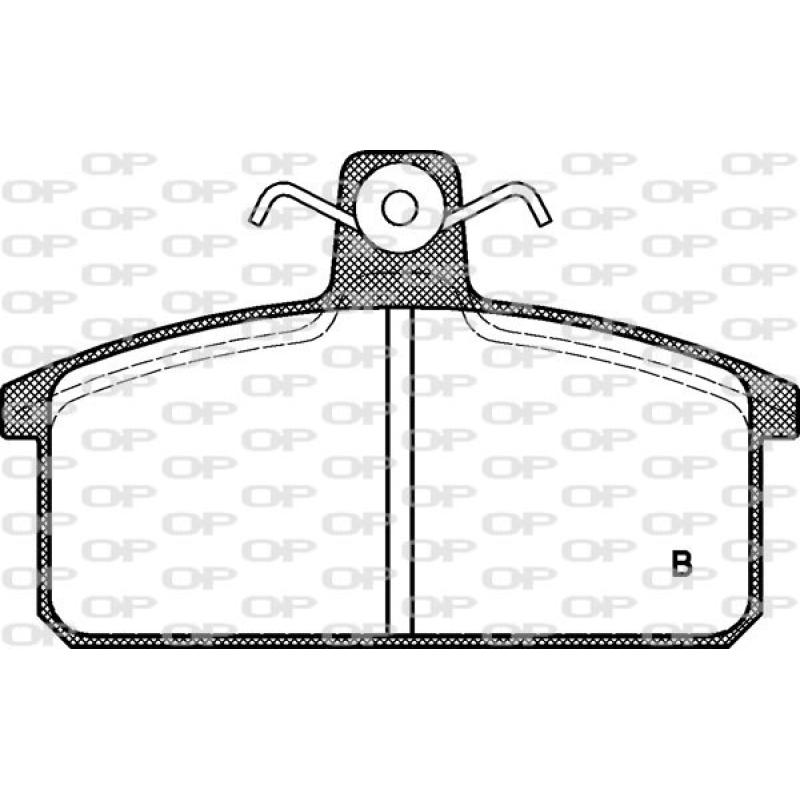 Jeu de 4 plaquettes de frein avant OPEN PARTS BPA0128.32 - Visuel 2