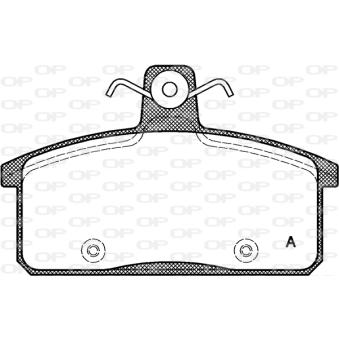 Jeu de 4 plaquettes de frein avant OPEN PARTS OEM 00000A00906