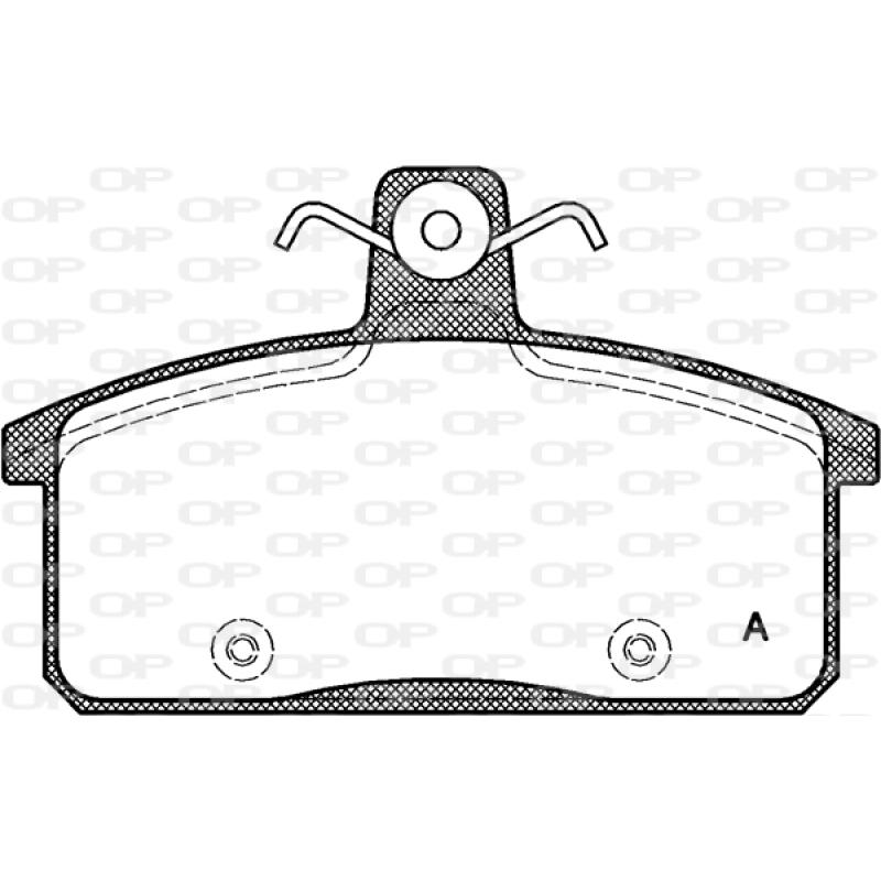 Jeu de 4 plaquettes de frein avant OPEN PARTS BPA0128.50 - Visuel 1