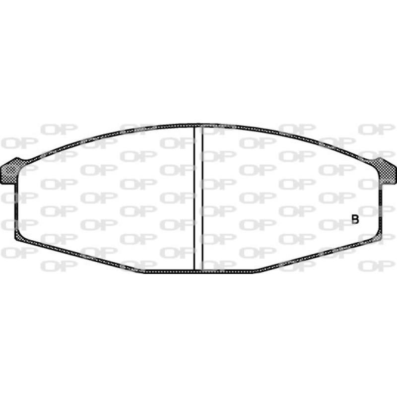 Jeu de 4 plaquettes de frein avant OPEN PARTS BPA0129.10 - Visuel 2