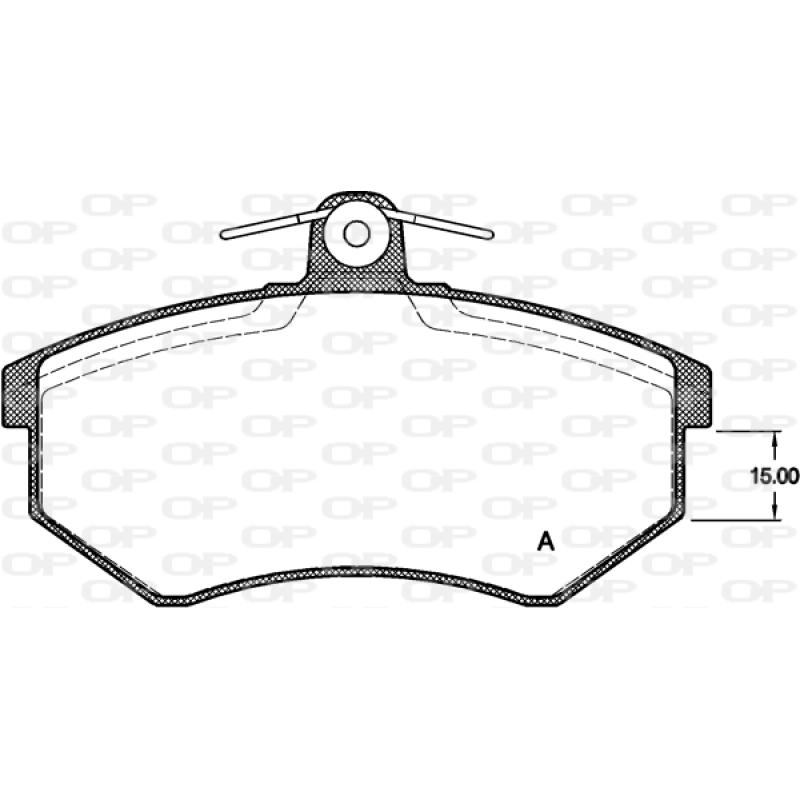 Jeu de 4 plaquettes de frein avant OPEN PARTS BPA0134.00 - Visuel 1