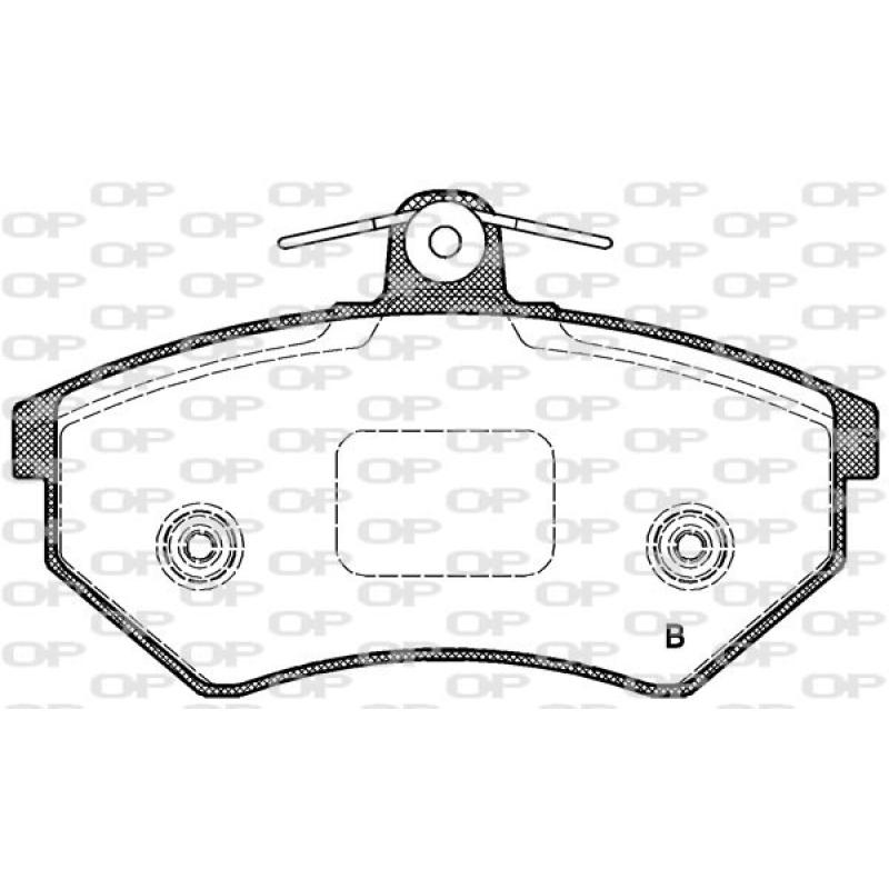 Jeu de 4 plaquettes de frein avant OPEN PARTS BPA0134.62 - Visuel 2
