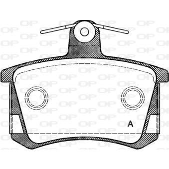 Jeu de 4 plaquettes de frein arrière OPEN PARTS OEM 4D0698451G