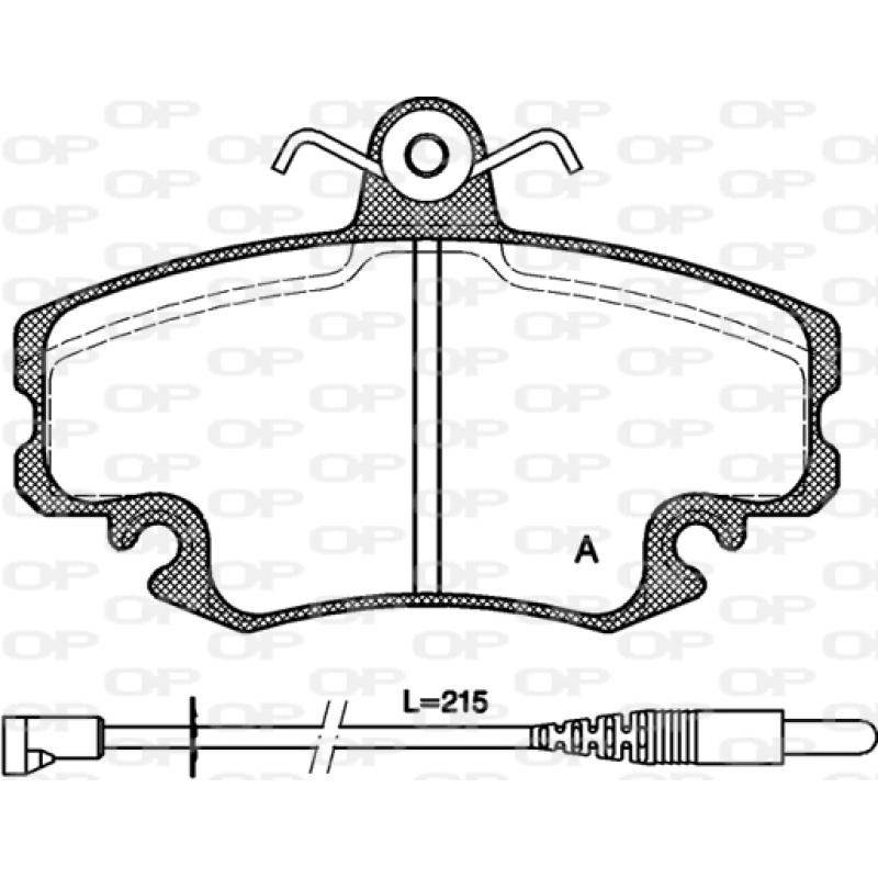 Jeu de 4 plaquettes de frein avant OPEN PARTS BPA0141.32 - Visuel 1