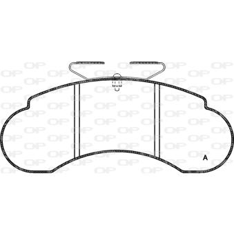 Jeu de 4 plaquettes de frein avant OPEN PARTS OEM 6314200220