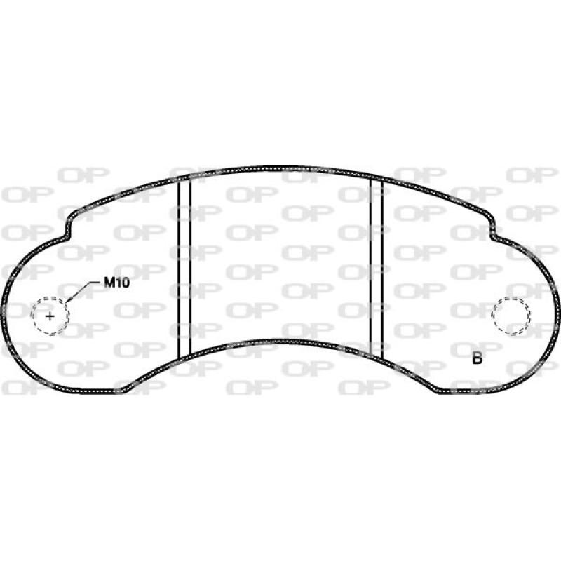 Jeu de 4 plaquettes de frein avant OPEN PARTS BPA0142.10 - Visuel 2