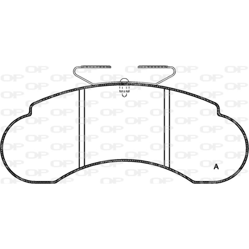 Jeu de 4 plaquettes de frein avant OPEN PARTS BPA0142.20 - Visuel 1