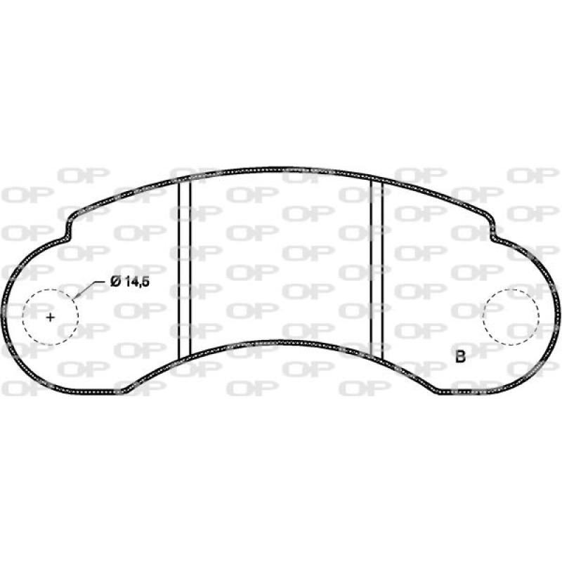 Jeu de 4 plaquettes de frein avant OPEN PARTS BPA0142.20 - Visuel 2