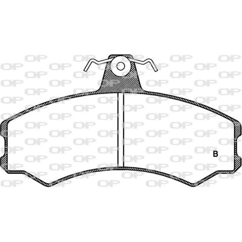 Jeu de 4 plaquettes de frein avant OPEN PARTS BPA0143.02 - Visuel 2